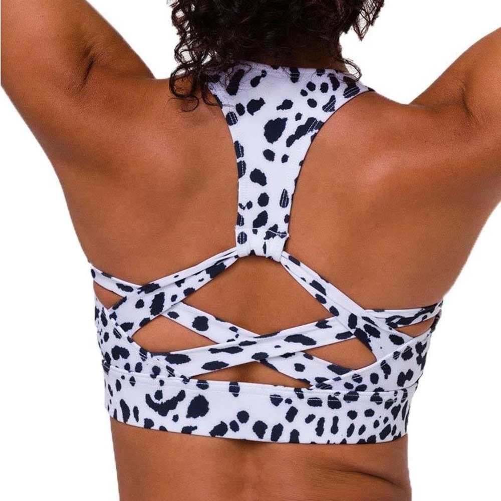 EUC Onzie Warrior Bra | White Cheetah | M/L